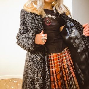 Vintage 1960s fur coat. Monogrammed. Made in Hamilton, Ontario